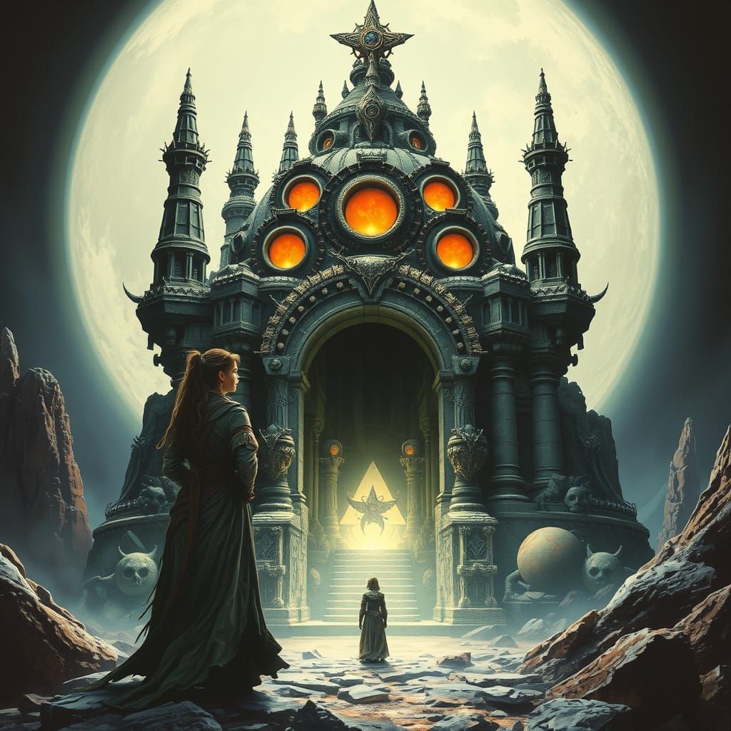 Forbidden Star-Seed Vault in Cyberpunk Art