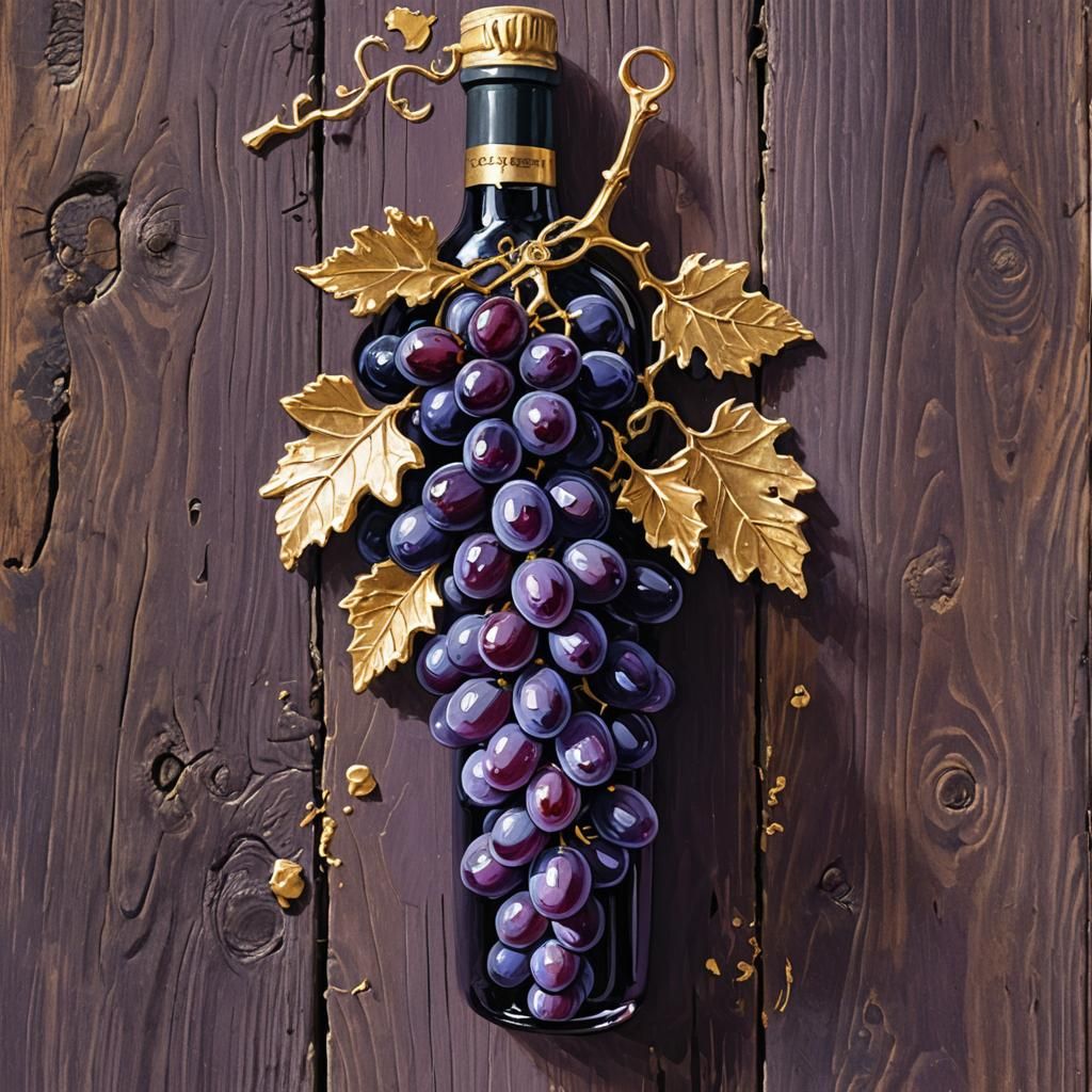 Gouache Wine Bottle Packaging as Still Life