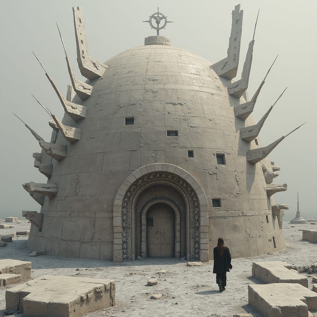 Abstract Time Illusion Structures in Dull Shades