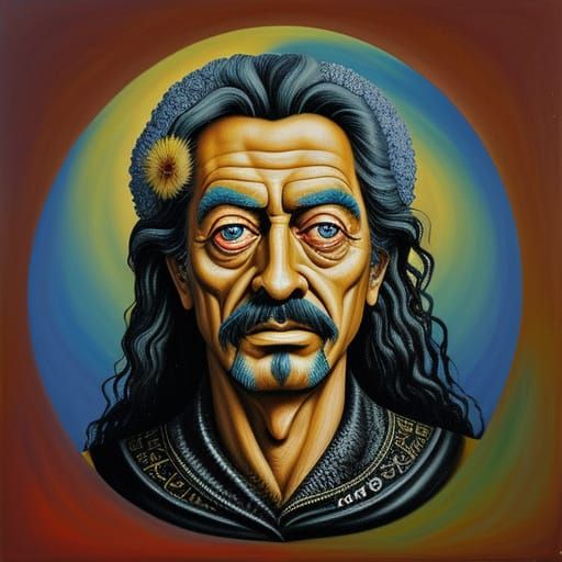 Surrealist Dreamscape in a Melting Oil on Canvas Style