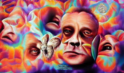 Silence of the Lambs Movie Poster psychedelic art