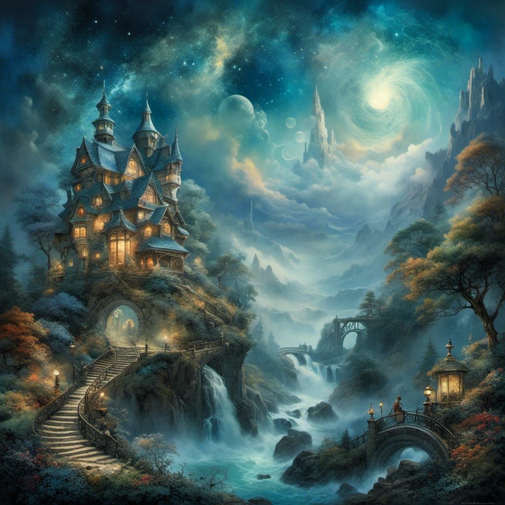 Full moon on the fairy manor