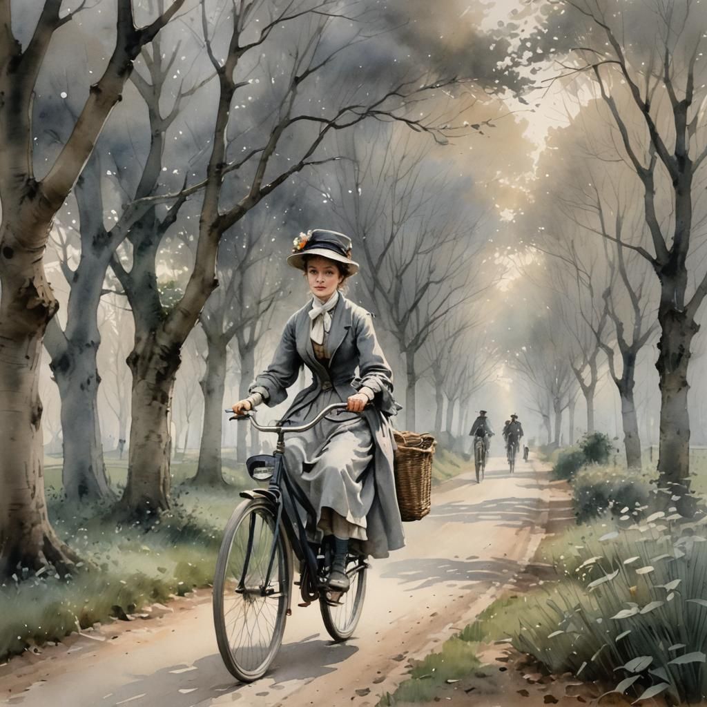 Woman on a bike