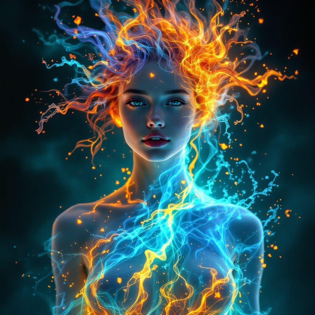 Luminous Woman Embodiment of Elements