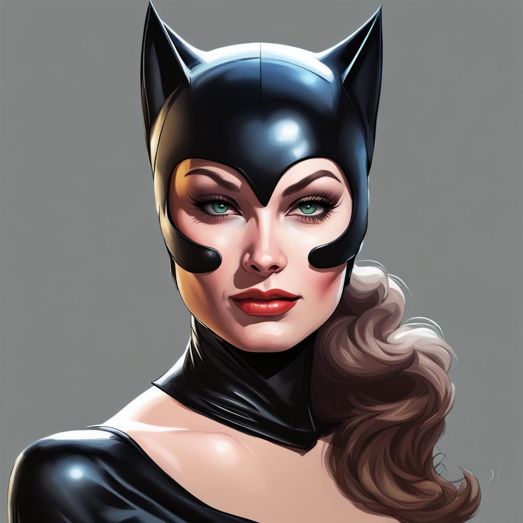 Julie Newmar as Catwoman Portrait