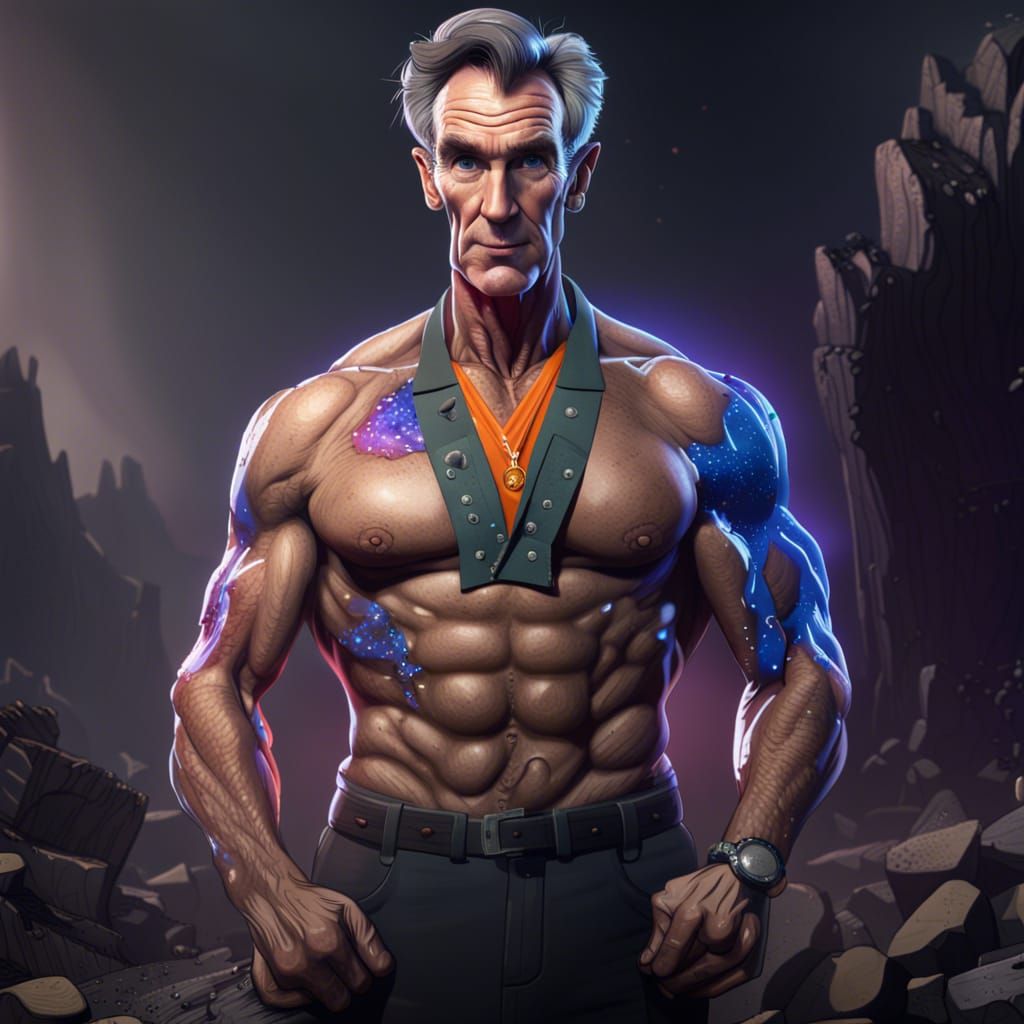 Buff Bill Nye: Detailed Matte Painting