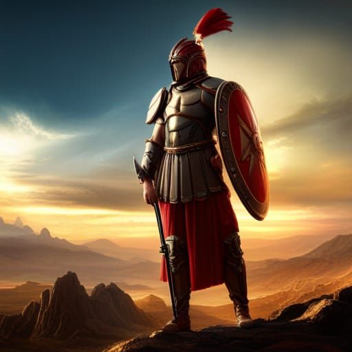 Ares, God of War, in Hoplite Armor