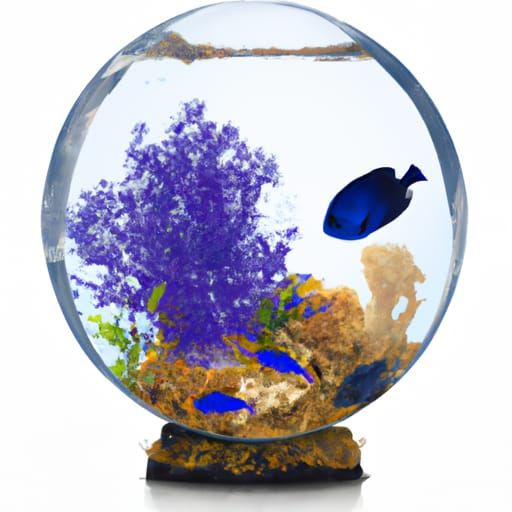 Crystal Ball Coral Reef with Tropical Fish
