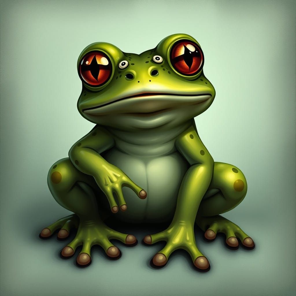 Gothic Frog in Dark Majesty
