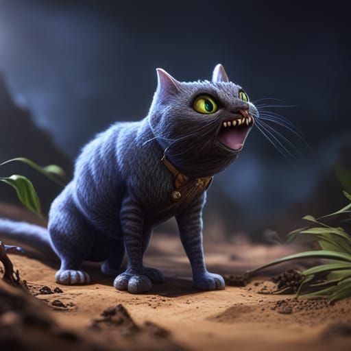 Boris the Cat and Skink: Detailed Fantasy Art