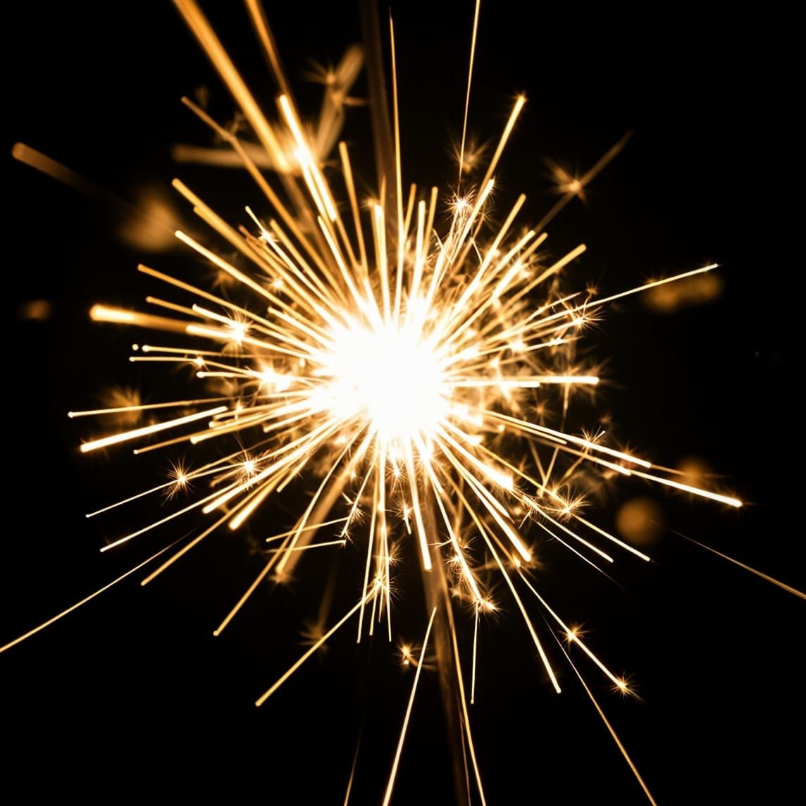 Macro Closeup of a Lit Sparkler
