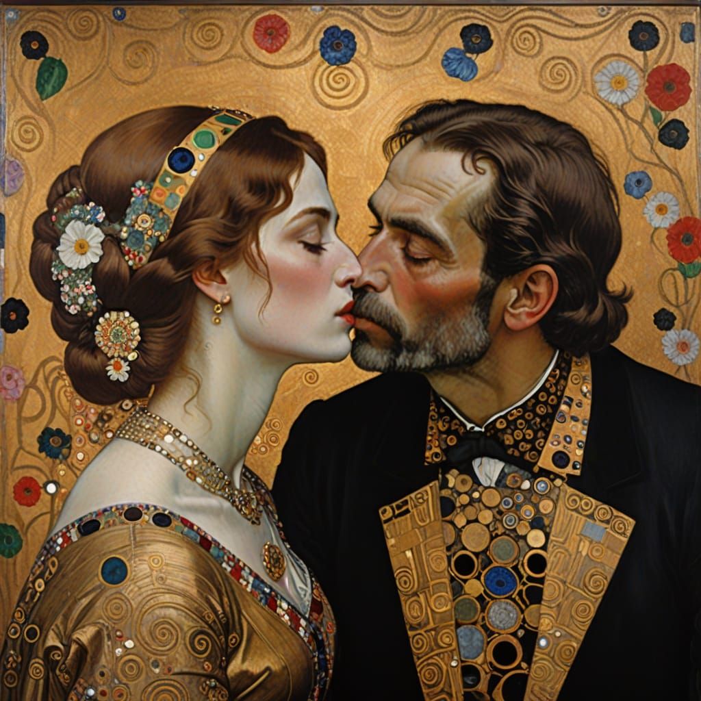 Klimt's Kiss in a Viennese Museum