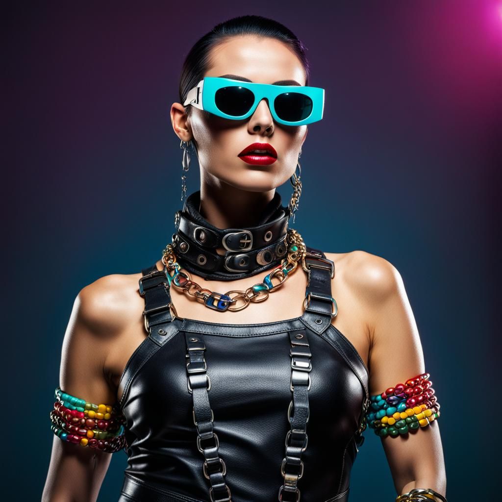 Dystopian Model in Sunglasses: Concept Art Portrait