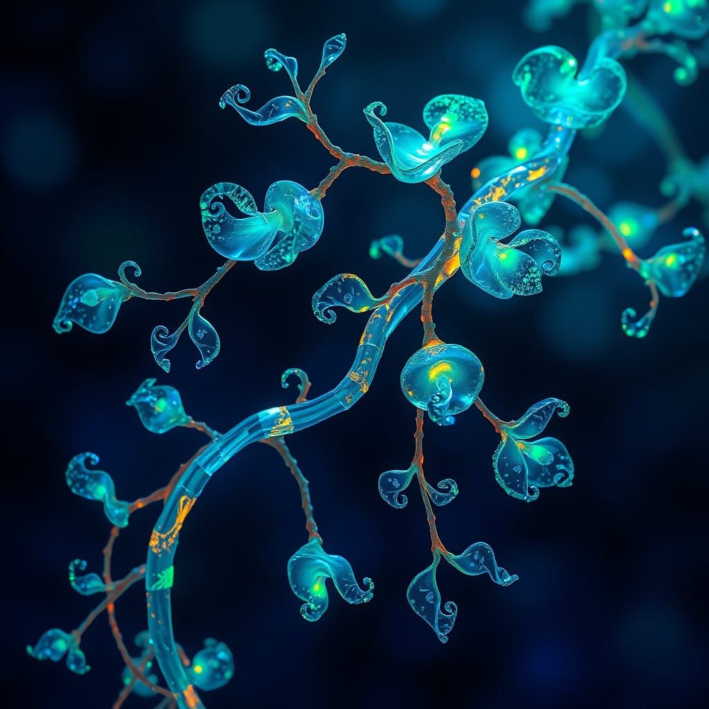 Crystal Vine in Ethereal, Bioluminescent Beauty