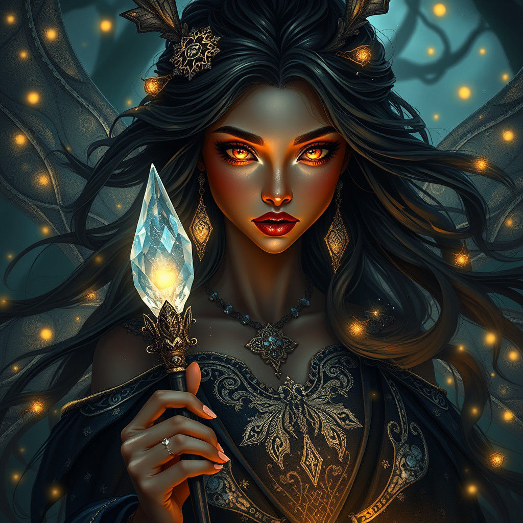 Mysterious Fairy Godmother in Enchanted Forest