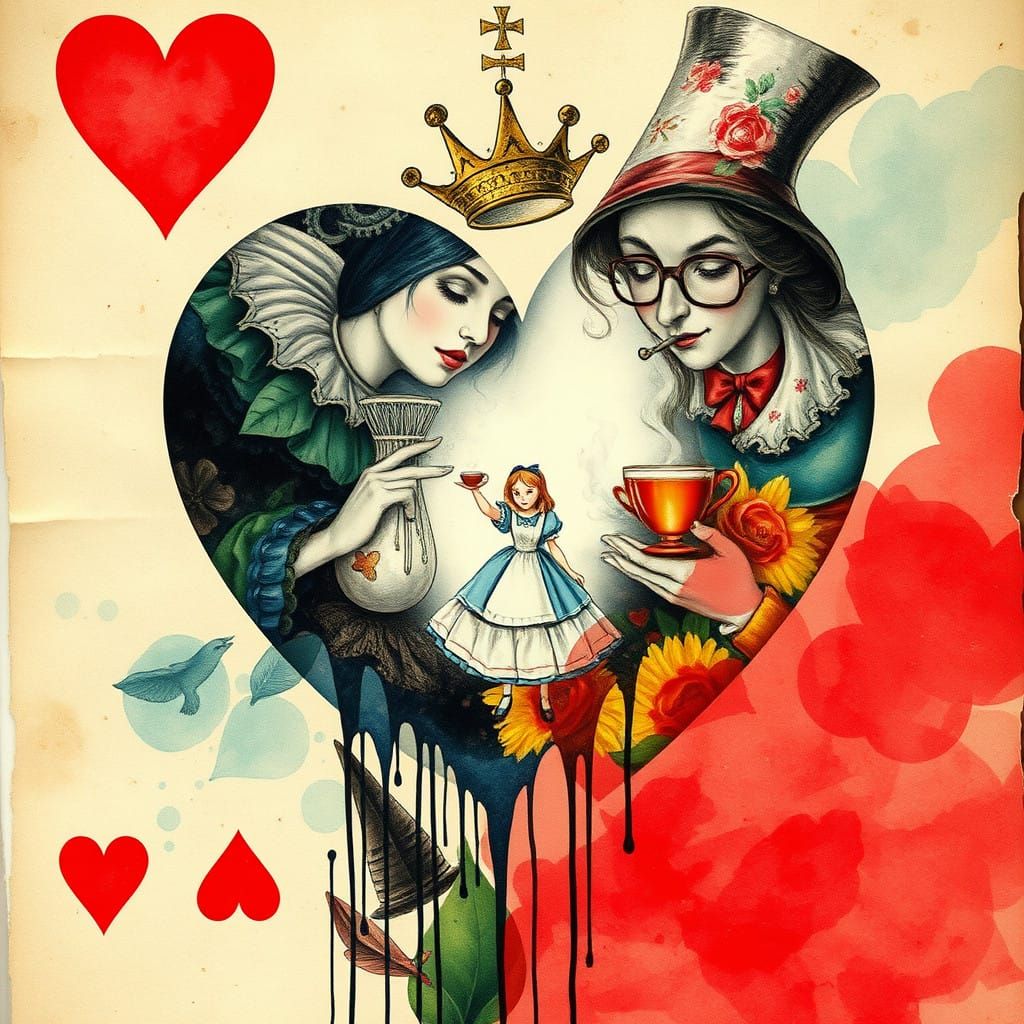 The Queen of Hearts in Whimsical Wonderland