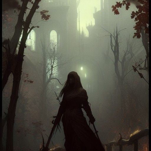 Dark Fantasy Scary Creature by Rutkowski