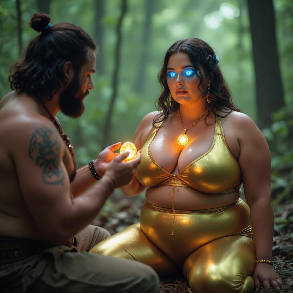 Hypnotic Forest Encounter in Cinematic Style