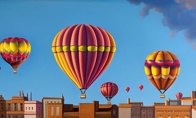 Sunrise Balloons #8: Rooftop Skimming