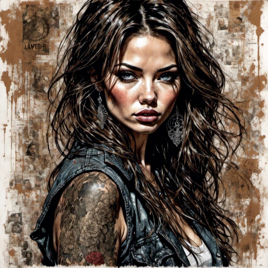 Detailed Portrait of a Woman in Hyperrealistic Style