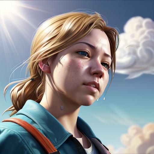 Hyperrealistic Face with Colorful Splash Art Background