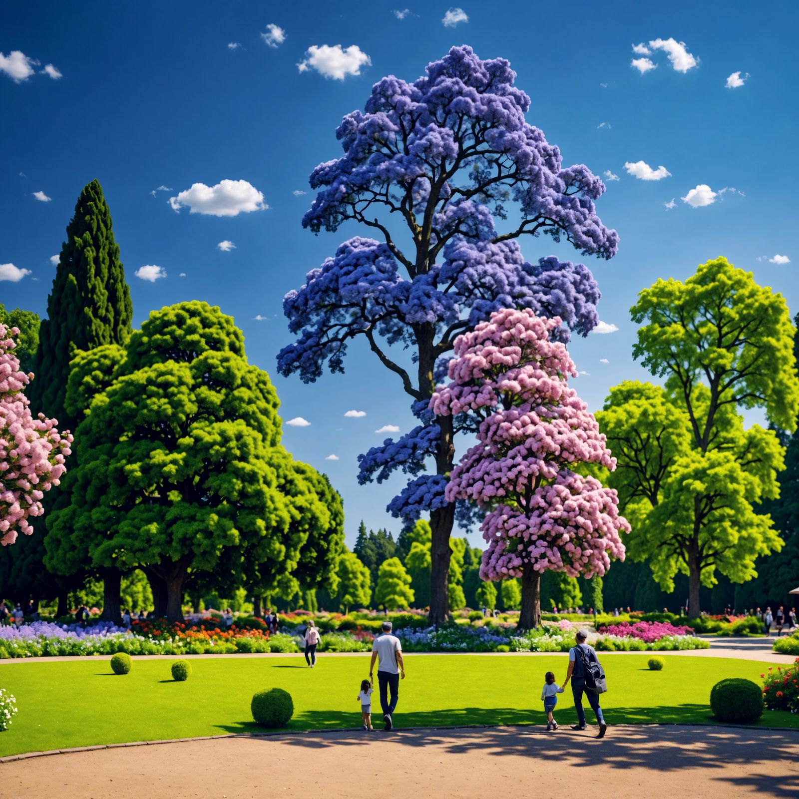 Vibrant Garden Oasis in Cinematic Style