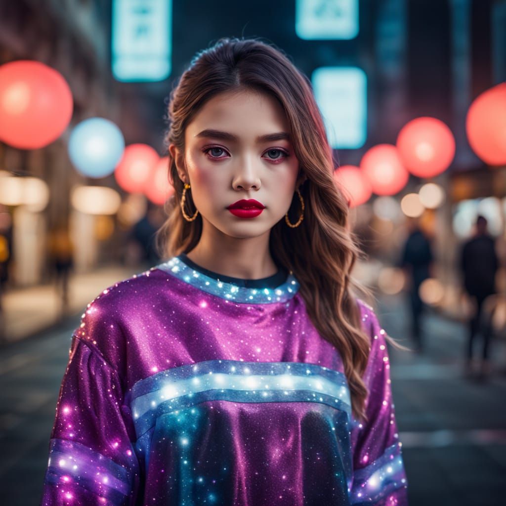 High Fashion Photo of Energetic Woman in Editorial Style