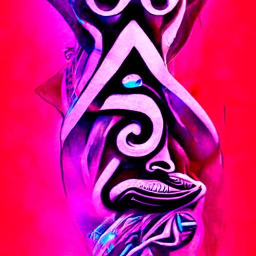 Holographic Maori Astral Cosmic Illustration in 8k