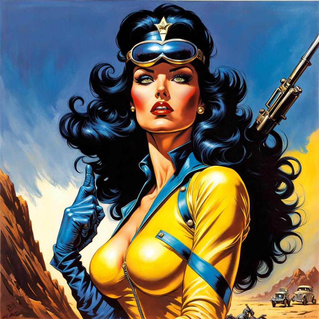 Post-Apocalyptic Pinup Comic Book Art