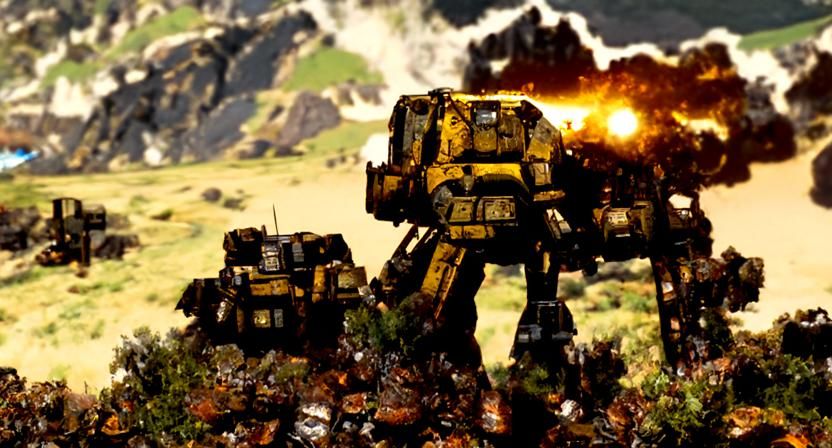 Mechwarrior Battletech Combat in 4K Landscape