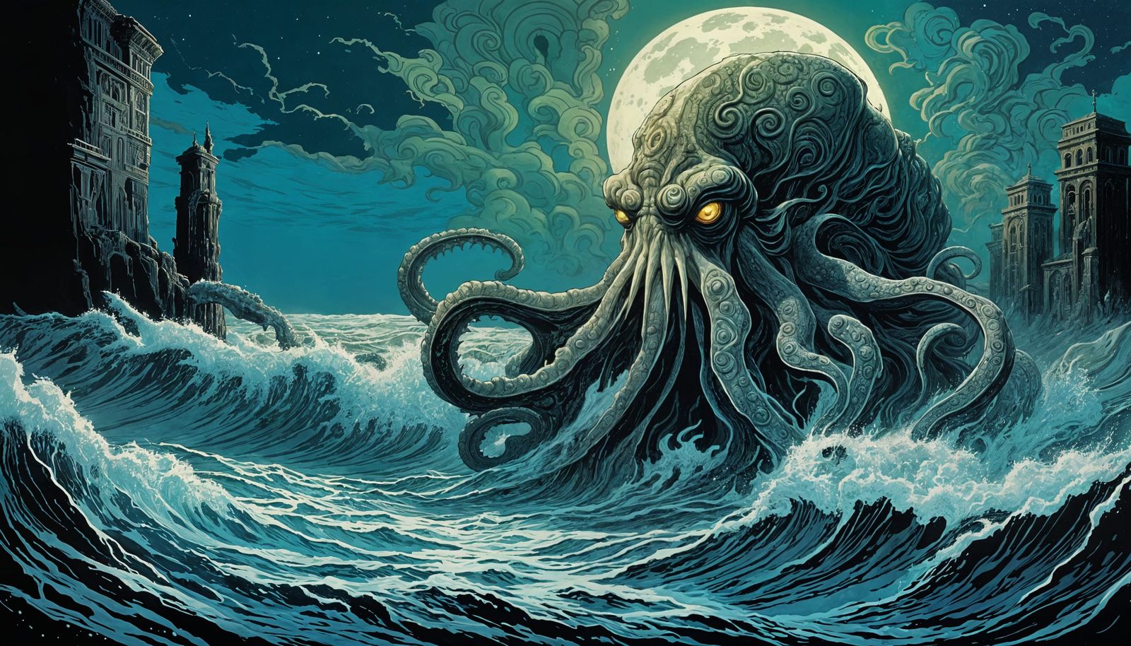 Cthulhu Emerges: A Lovecraftian Vision