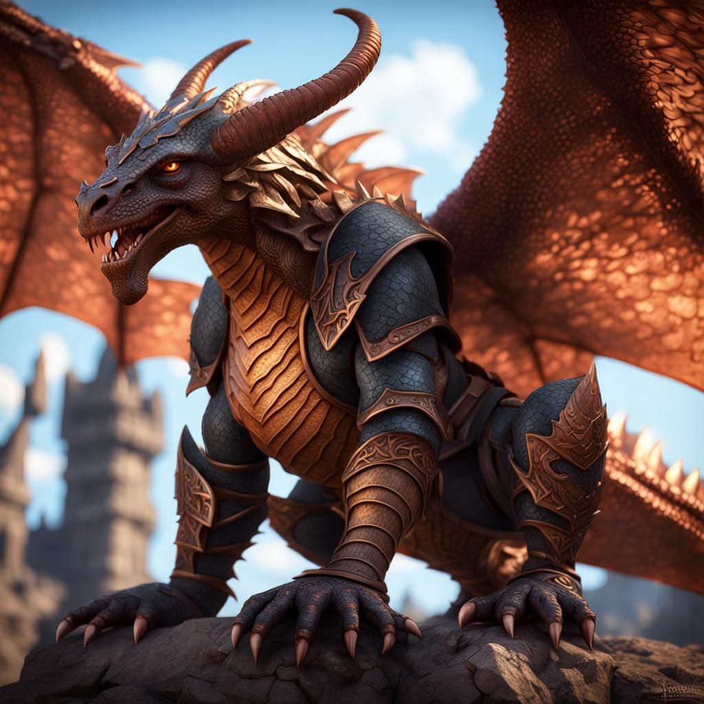 Dragonborn Barbarian with Copper Dragon Ancestry