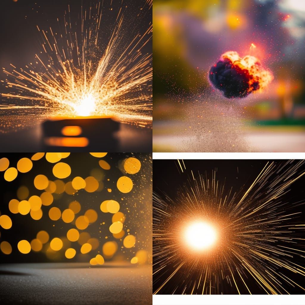 Explosion with Bokeh in Professional Photography Style