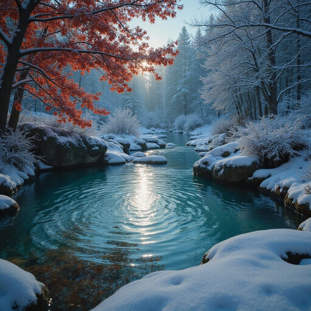 Blessed Spring of Eternal Youth in Winter