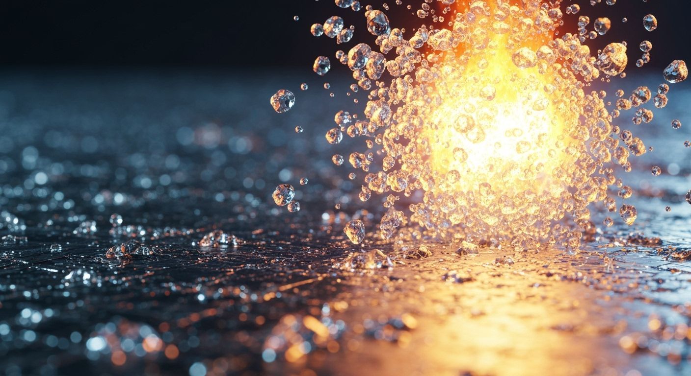 Fire and Ice Quantum Computer Simulation in Sci-Fi Art