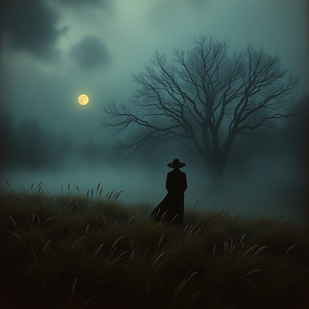 Sandman Spinning Dreams in Velvet Twilight Meadow