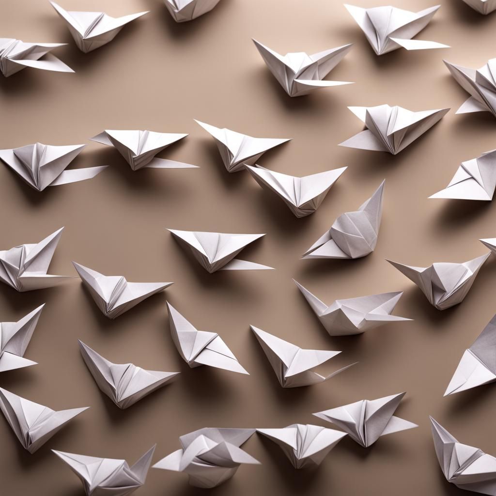 Origami Money Papercraft in Soft Focus