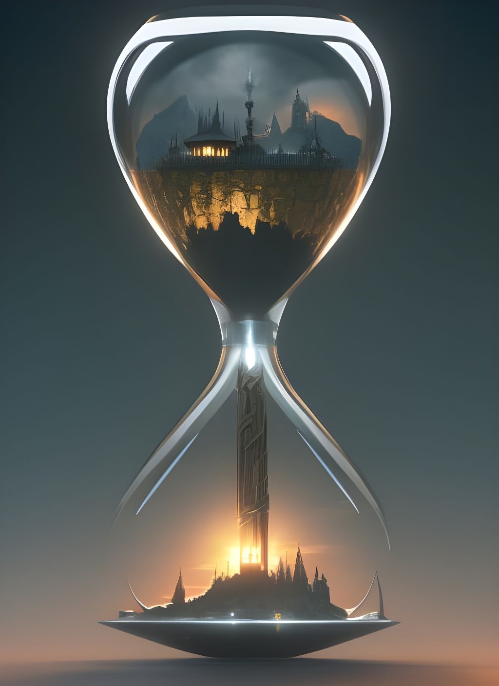 World in Hourglass: Detailed Fantasy Concept Art
