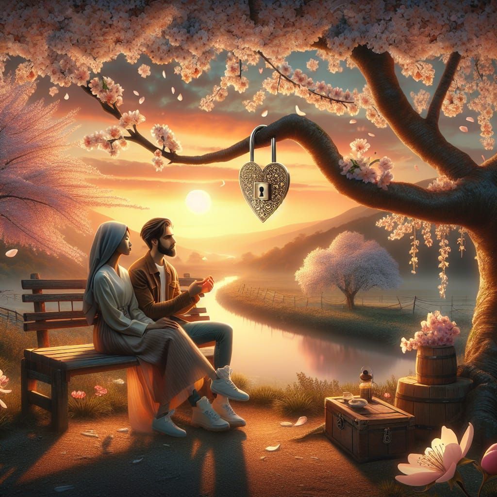 Whispers of Endless Love in a Blossoming Garden