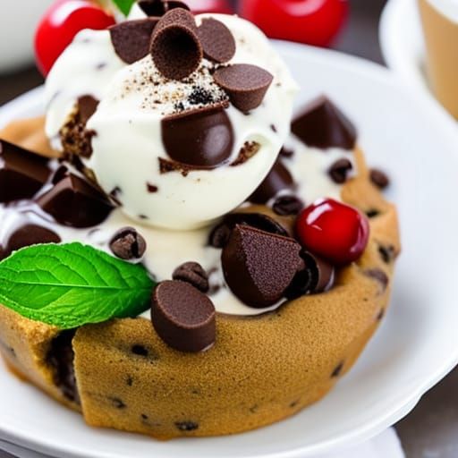 Ice Cream Sundae with Whipped Cream and Cherry