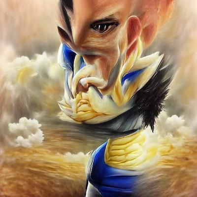 Realistic Dragon Ball Z Vegeta Portrait