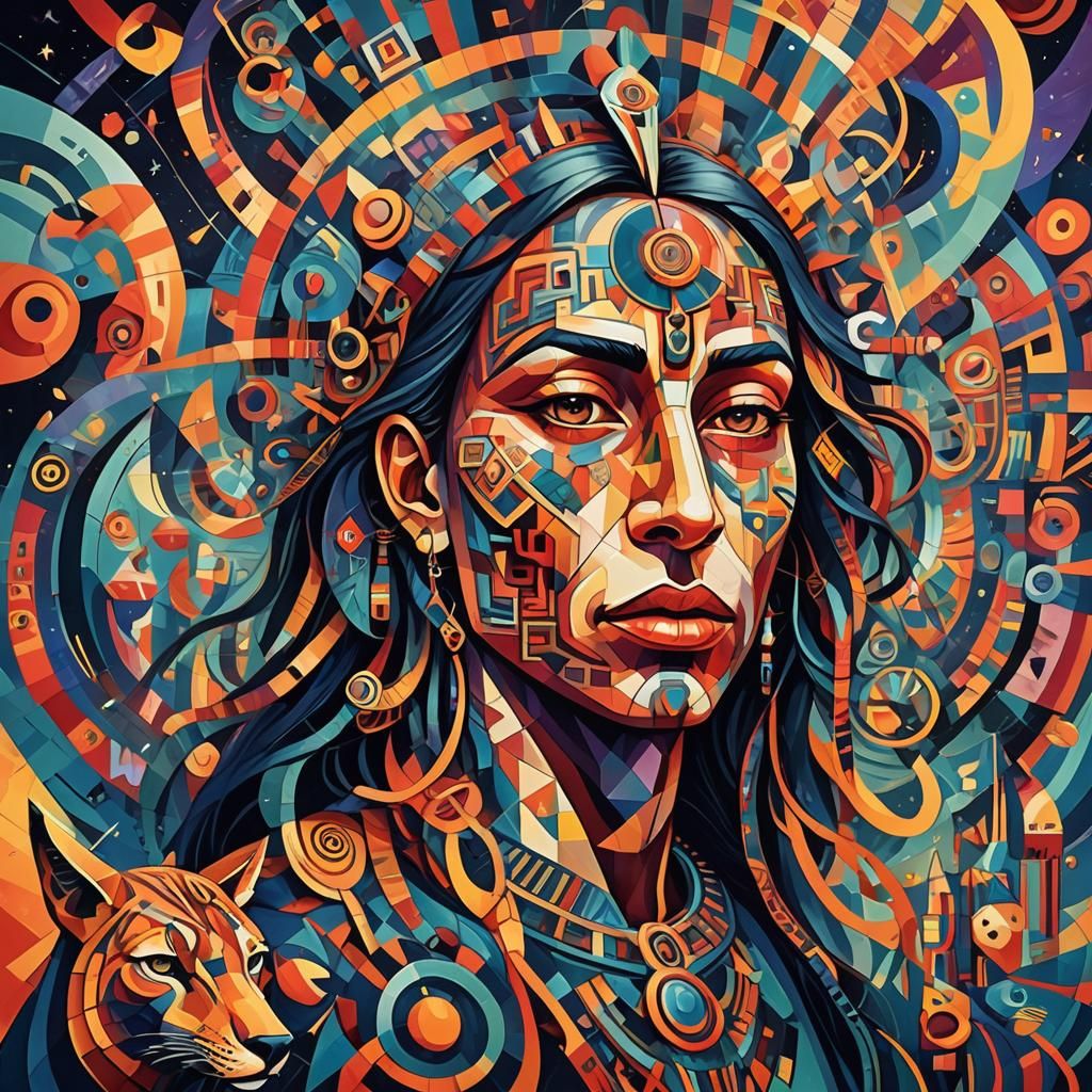Mystical Energy Connects Humans and Animals: Psychedelic Art