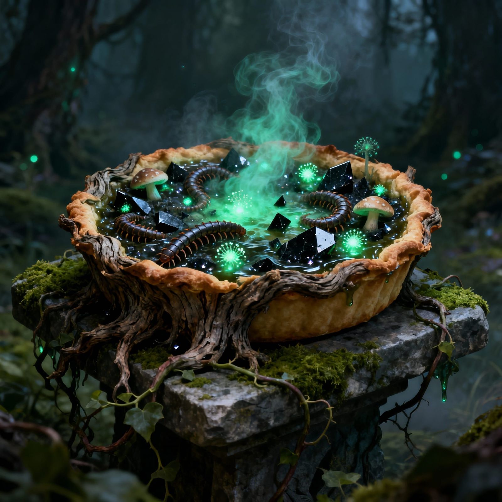 Cursed Forest Pie on Altar in Enchanted Glade