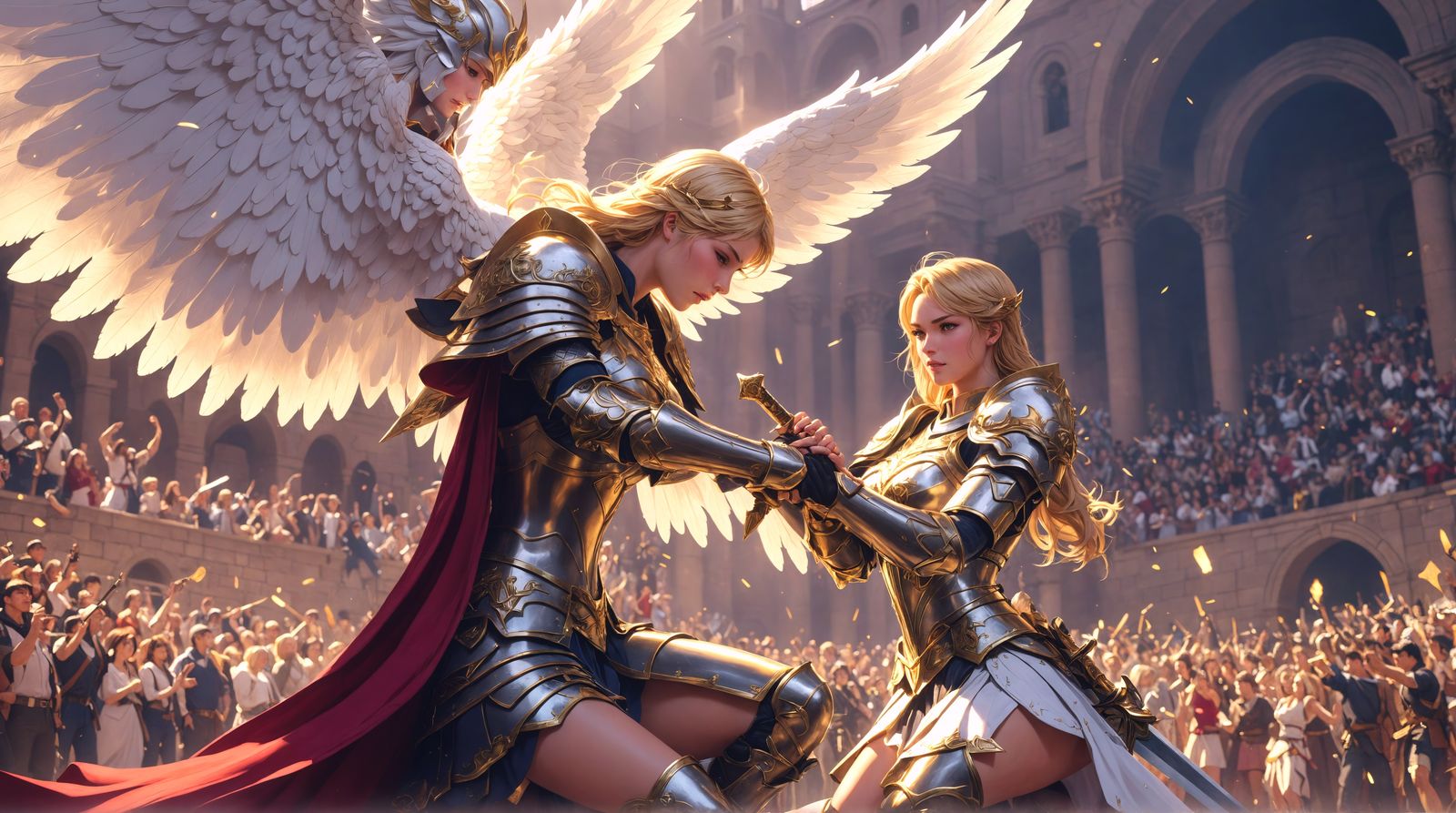 Archangel Knights Heroic Paladin in Anime Style