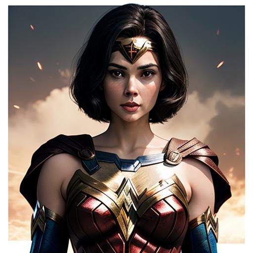 Wonder Woman with Bobcut Hairstyle