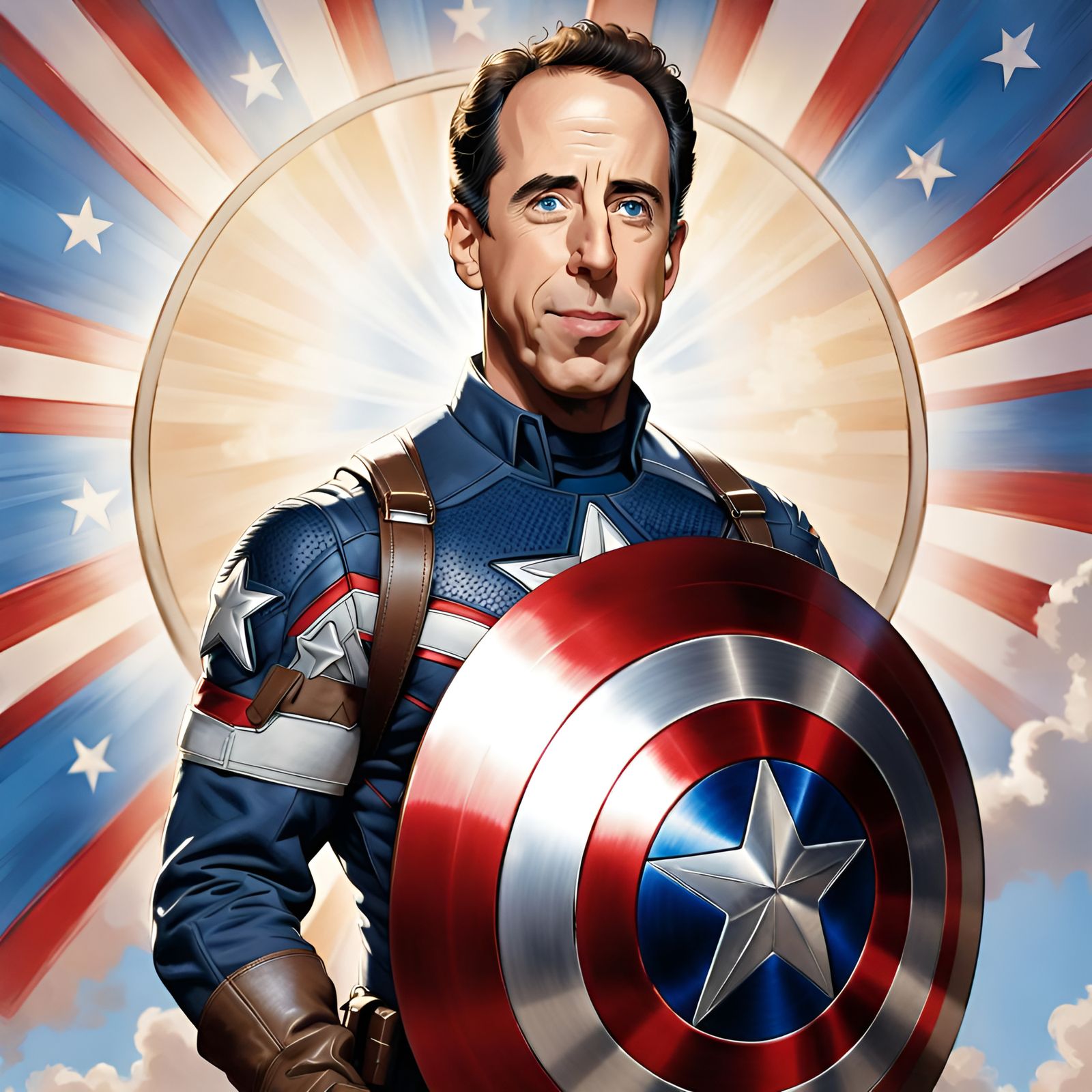 Patriotic Portrait with Shield