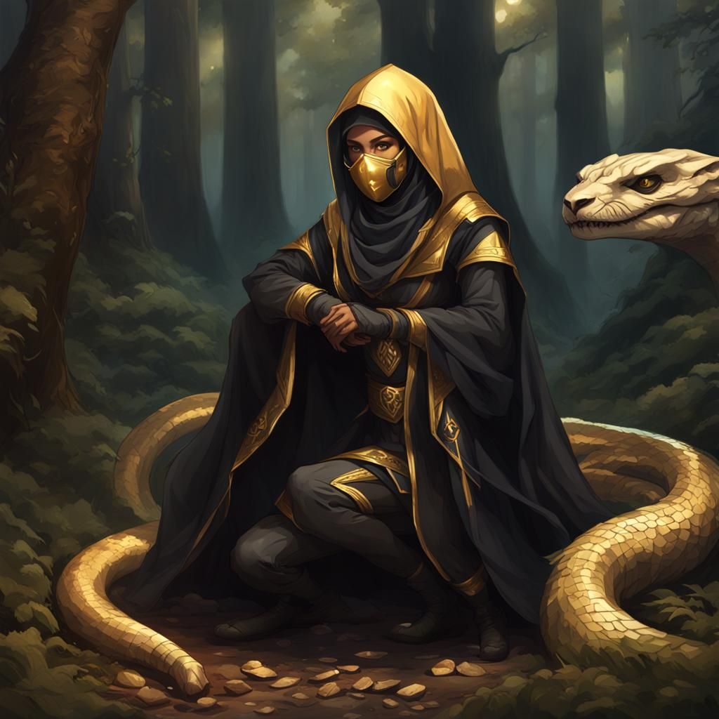 Female Rogue in Forest, Hyperdetailed Digital Portrait