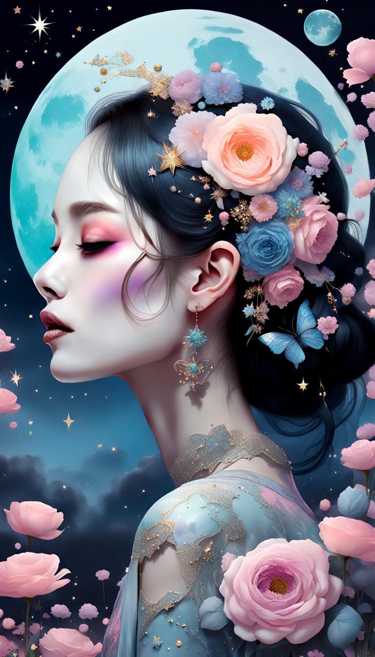 Pastel goth moonlight evolved