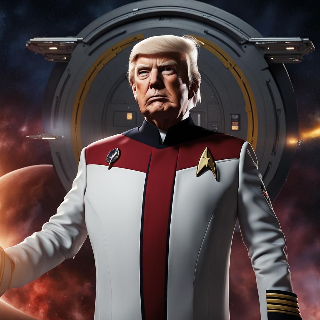 Donald Trump as Star Trek Starfleet Officer