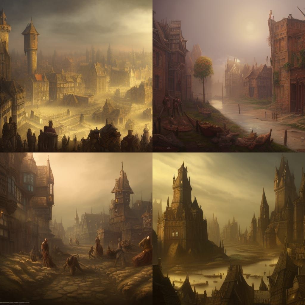 Medieval Peasant Afflicted by Syphilis: Detailed Matte Paint...